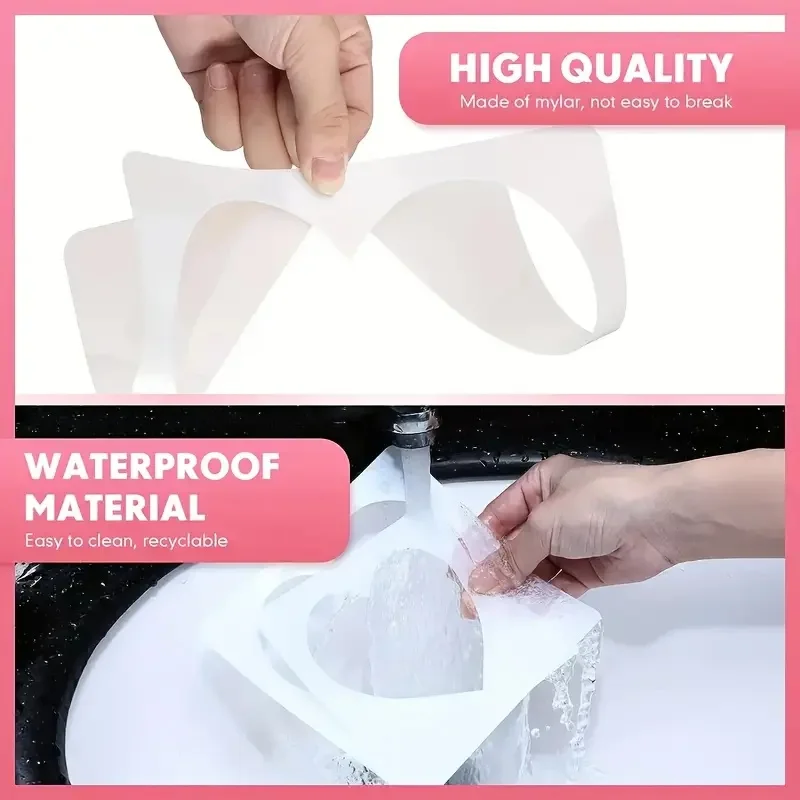 Bview Art 8 Pieces Reusable Heart Shape Stencils Kit - Painting Templates for DIY Wall Decor, Canvas, Greeting Cards thumbnail 5