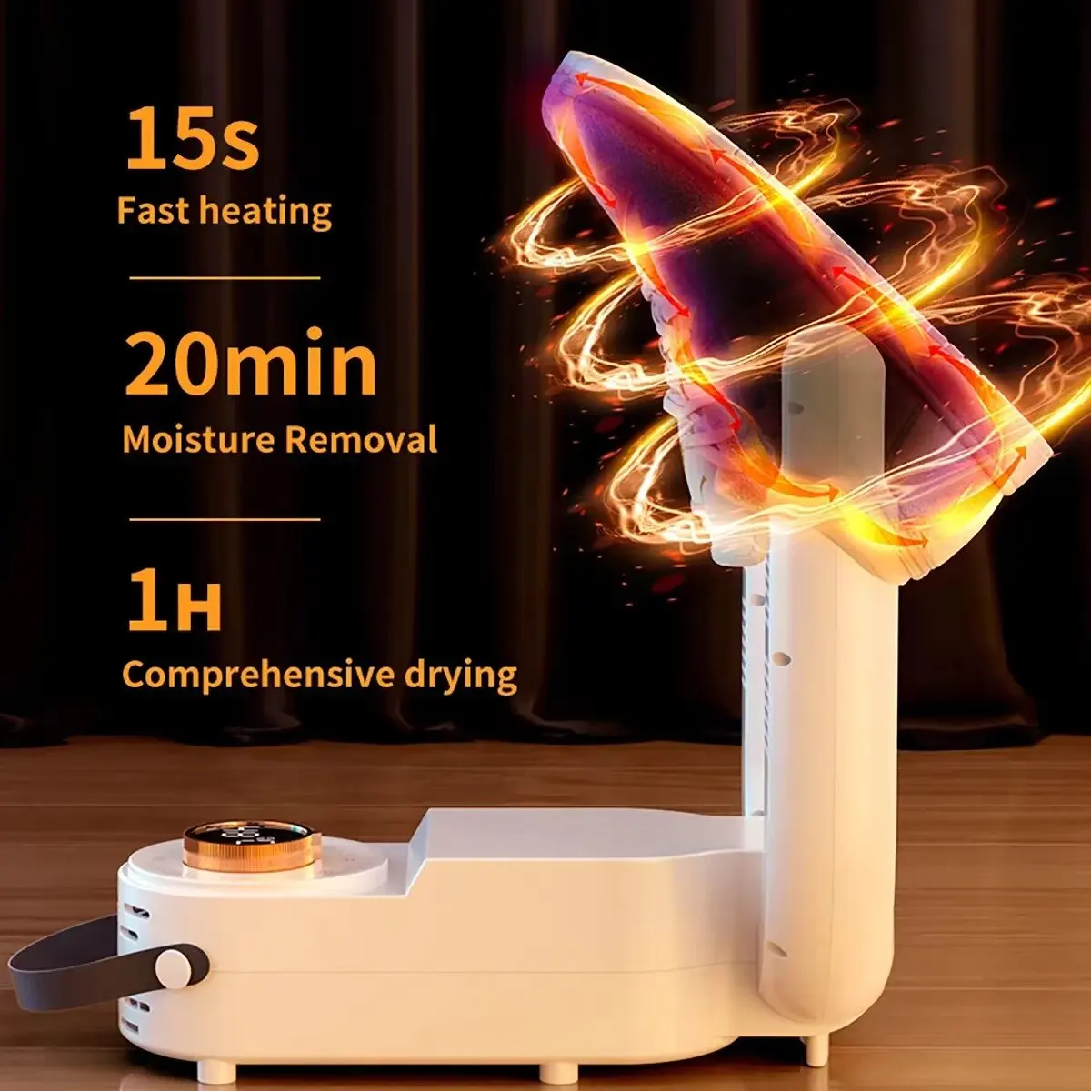Shoe Dryer Intelligent Timer Adjustable Dryer Quick Drying Deodorizing Sterilizing Shoe Dryer Household Shoe Warmer Heater thumbnail 6