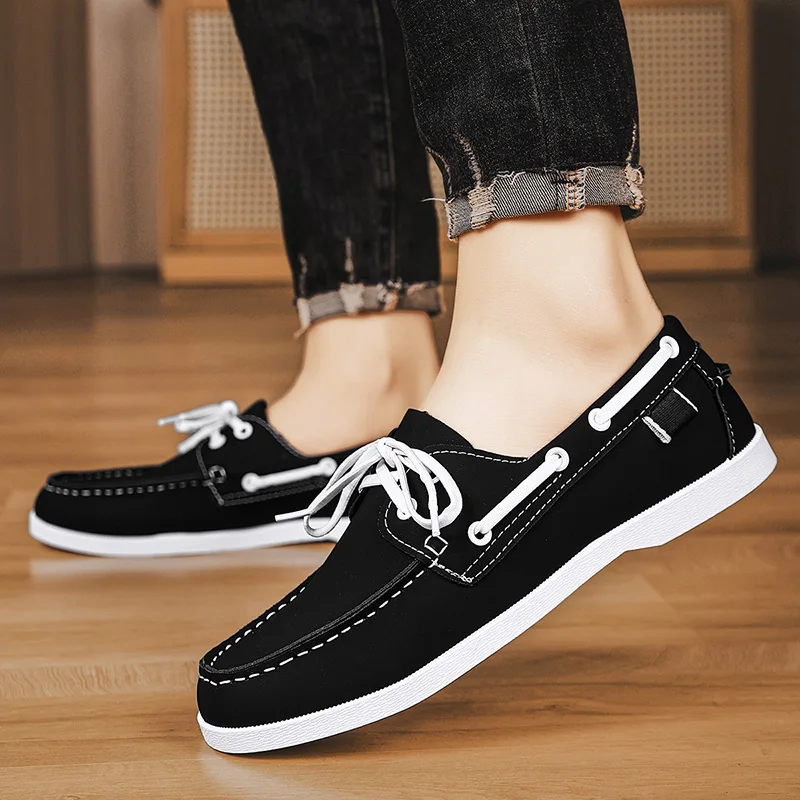Men Loafers Design Boat Shoes PU Leather High Quality Comfortable Slip-On Soft Flat Versatile Trendy Driving Shoes Moccasins thumbnail 5