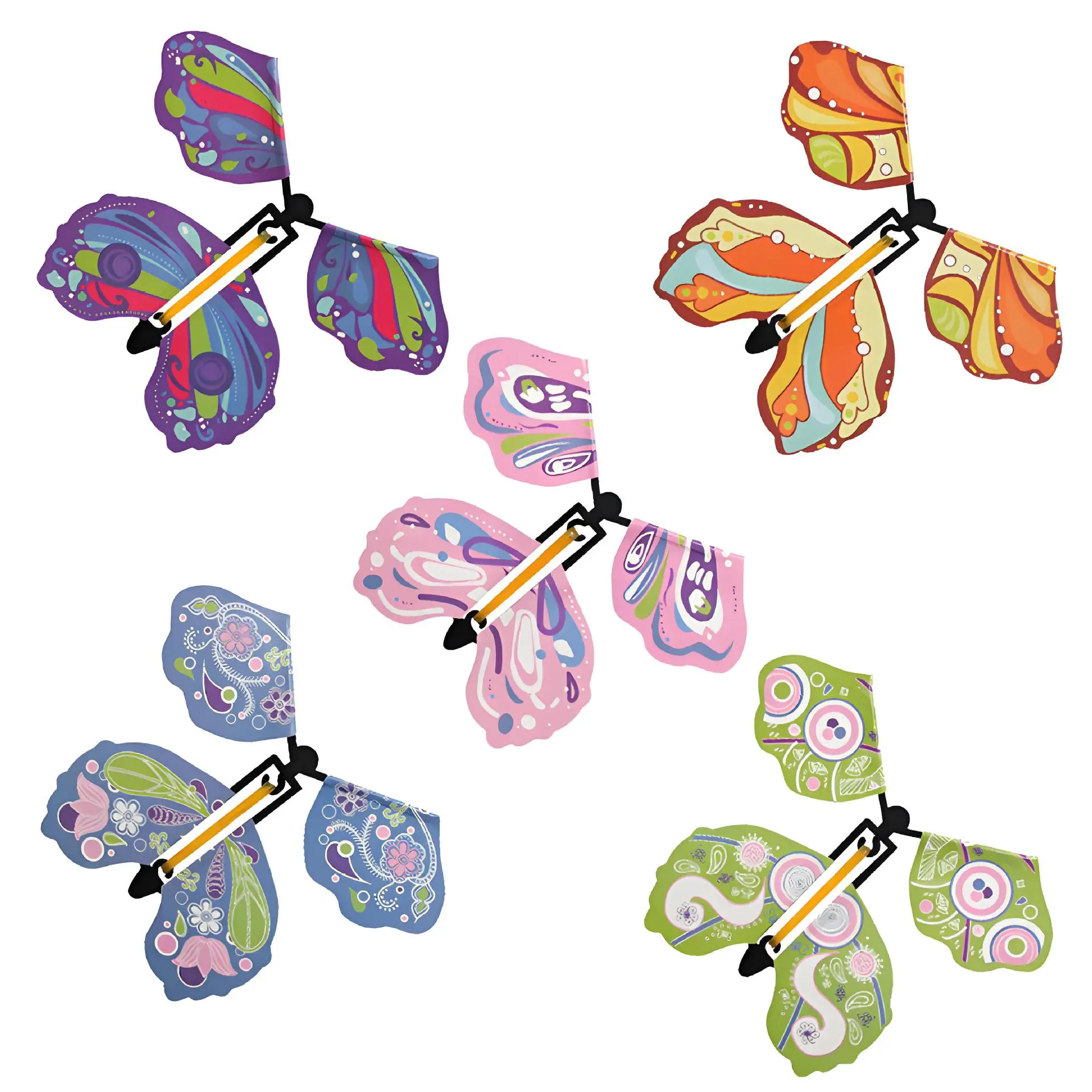 5/10/20/30/50pcs Flying Butterfly Magic Butterfly New Unique Toy Magic Prop Children's Outdoor Toy Fidget toy fidgeting spinners thumbnail 2