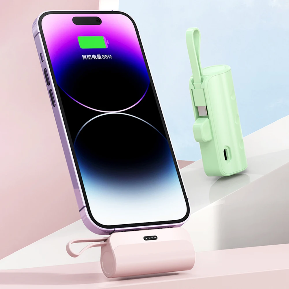 Mobile Power 5000mAh Large Capacity External Battery Pack Portable Charger Plug and Play Convenient for Home Travel thumbnail 4