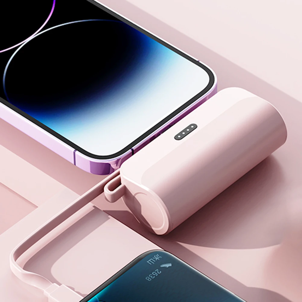 Mobile Power 5000mAh Large Capacity External Battery Pack Portable Charger Plug and Play Convenient for Home Travel thumbnail 5
