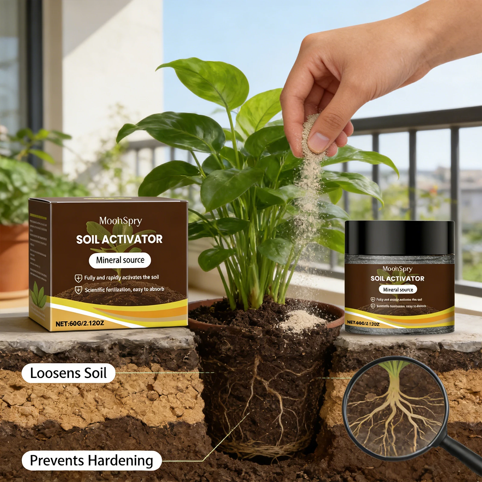 Soil Activator Promoting Growth Increasing Soil Fertility Improve Soil Structure Enhance Disease Resistance Soil Loosening Agent