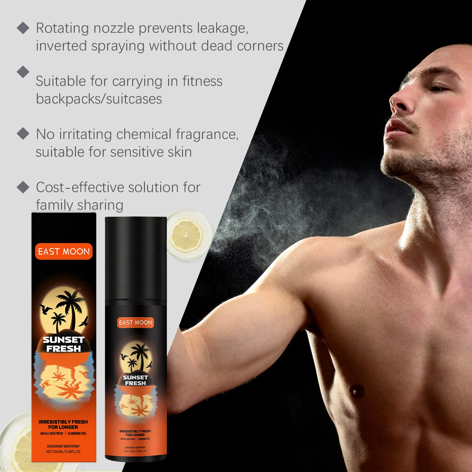 Fruity Deodorizing Spray for Man Underarm Deodorizing Odor Removal Keep Fresh Lasting Fragrance Reduce Body Bad Smell Body Spray thumbnail 5
