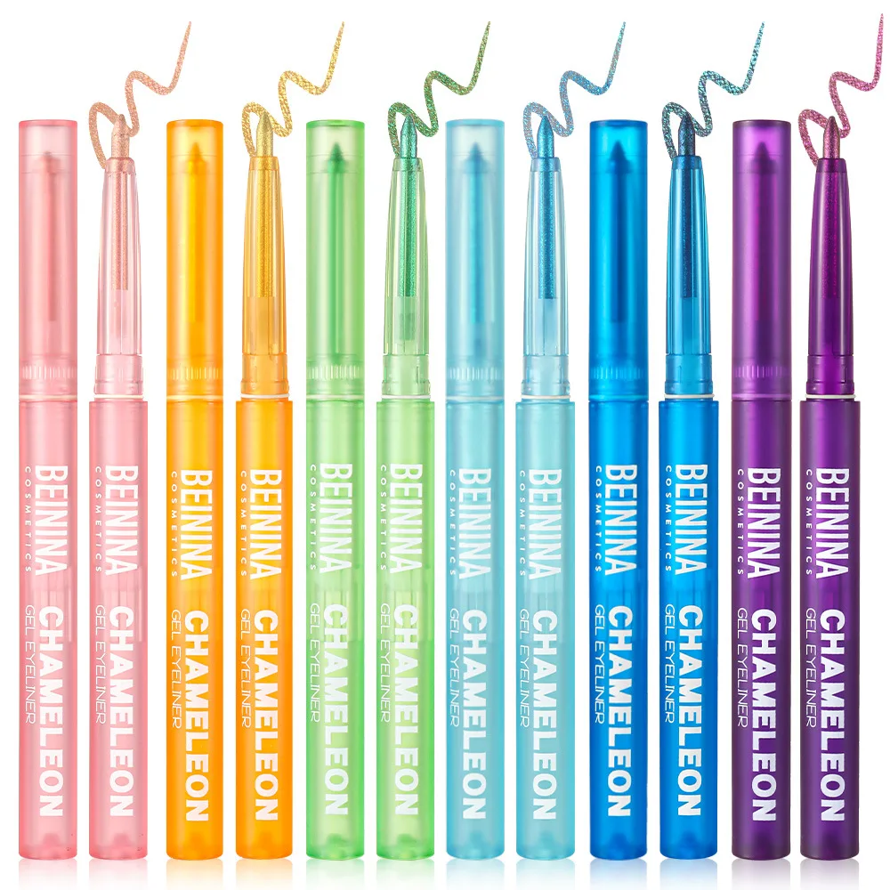 Shiny Chameleon Metallic Blue Eyeliner Gel Pen Eyeshadow Multicolor Eye Liner Pearlescent Polarized Glitter Eyes Pigment Makeup thumbnail 6