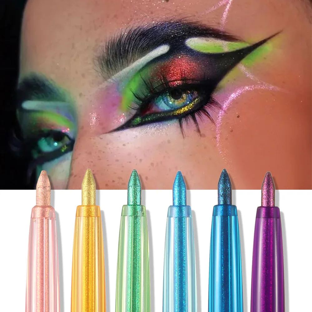 Shiny Chameleon Metallic Blue Eyeliner Gel Pen Eyeshadow Multicolor Eye Liner Pearlescent Polarized Glitter Eyes Pigment Makeup thumbnail 3