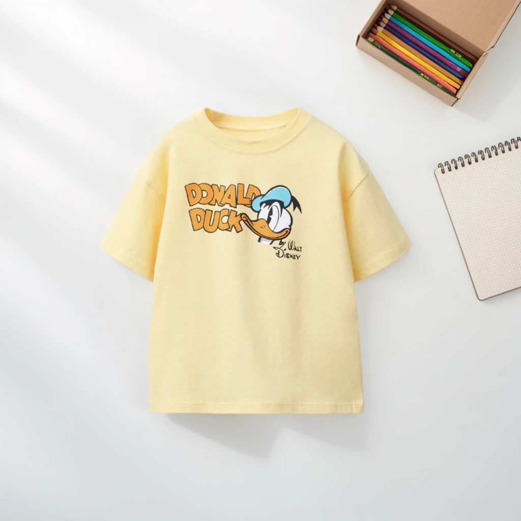 Donald Duck Pattern Kids T Shirts Tops Summer Clothes Cartoon Cotton Casual Children Short-sleeved Tees Baby Boy Clothing Tshirt thumbnail 2