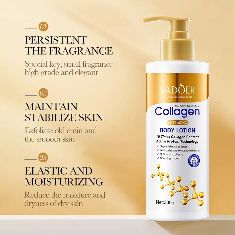 Collagen Anti Wrinkle Body Lotion Hydrating Moisturizer Skin Care Non Greasy Formula Dry Skin Relief thumbnail 6