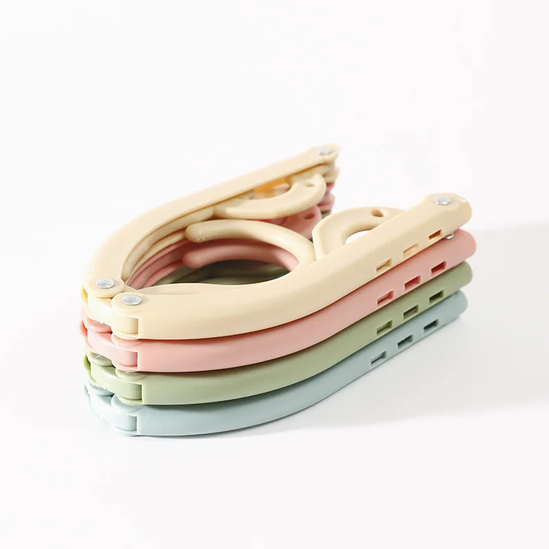 3/5/10pcs ABS folding clothes hanger Travel Portable Clothes Hanging Rack Multi-functional Storage Home Business Trip thumbnail 5