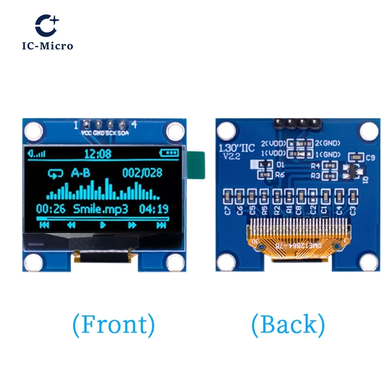 1.3 inch OLED module SPI/IIC I2C Communicate white/blue color 128X64 1.3 inch OLED LCD LED Display Module 1.3" OLED Module 1-10 thumbnail 3