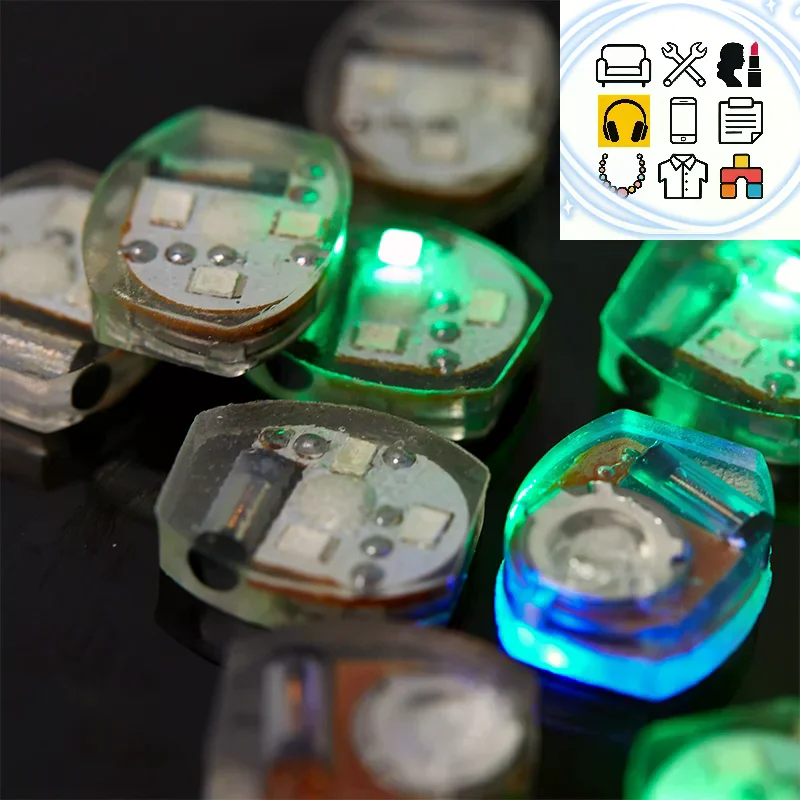 10Pcs Shoe Light Movement Electronics Lamp Accessories Vibrating Light Hole Shoes  Lamp Parts thumbnail 2