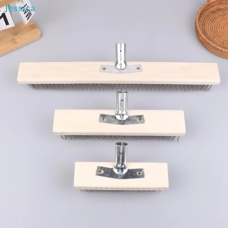 ♥Stainless Steel Wire Brush Set | Wooden Handle Scrub Brushes (3 Sizes) for Cleaning Grills, Workbenches & Surfaces thumbnail 5