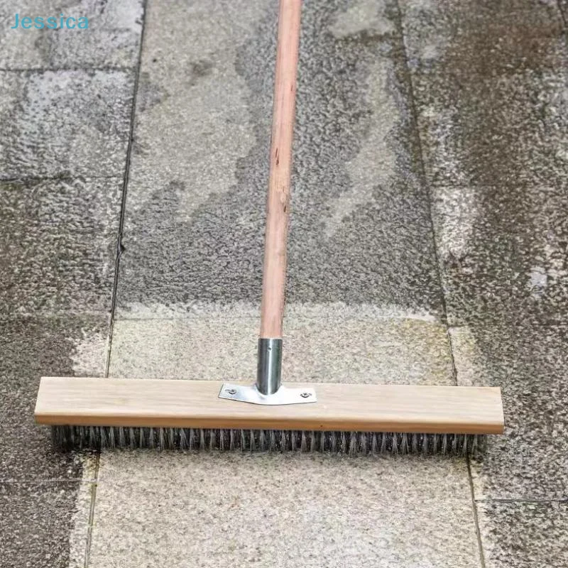 ♥Stainless Steel Wire Brush Set | Wooden Handle Scrub Brushes (3 Sizes) for Cleaning Grills, Workbenches & Surfaces thumbnail 3
