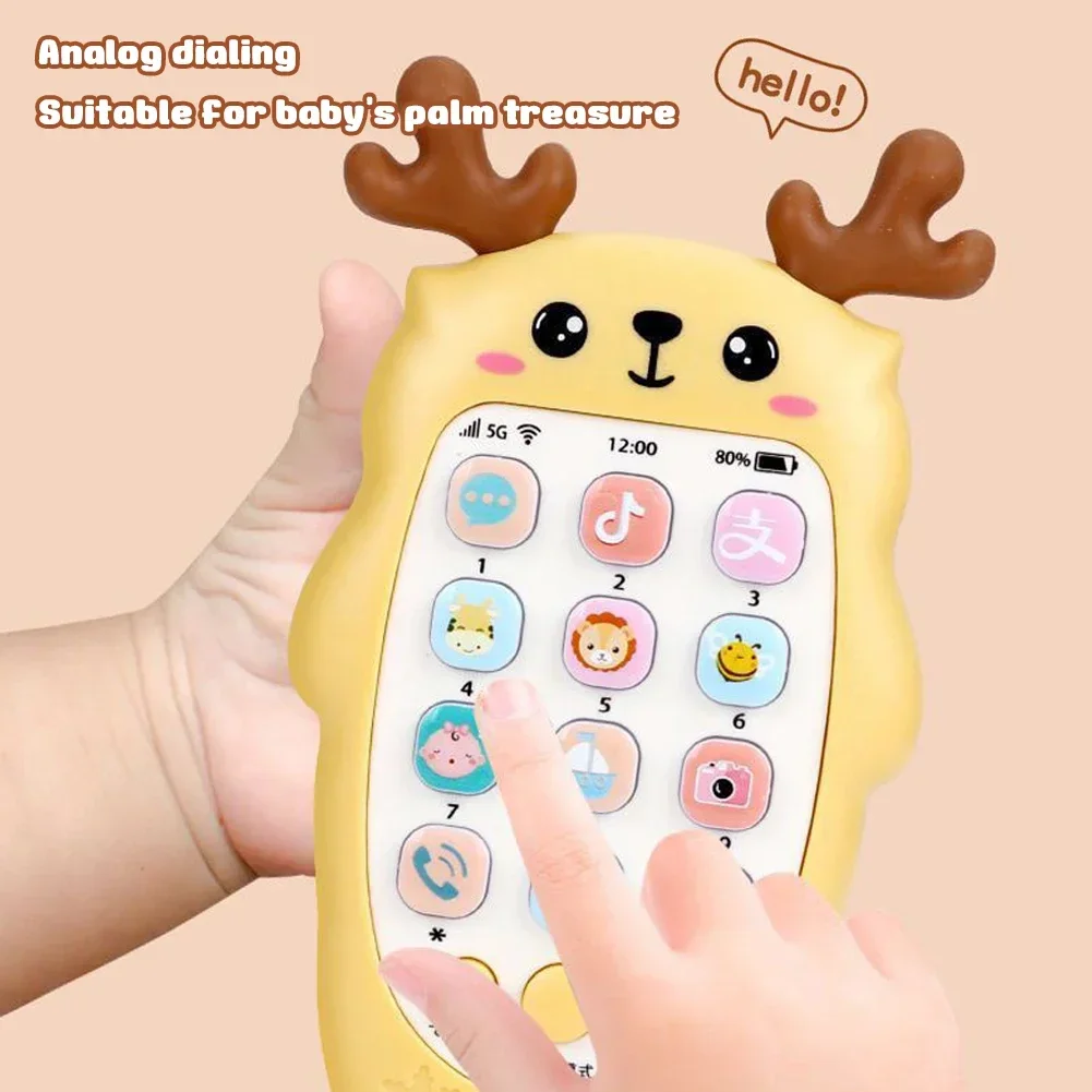 Baby Phone Toys Bilingual Telephone Teether Music Voice Toy Early Educational Learning Machine Electronic Children Gift Baby Toy thumbnail 6