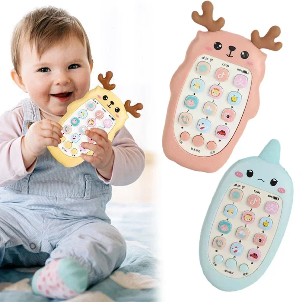 Baby Phone Toys Bilingual Telephone Teether Music Voice Toy Early Educational Learning Machine Electronic Children Gift Baby Toy thumbnail 4