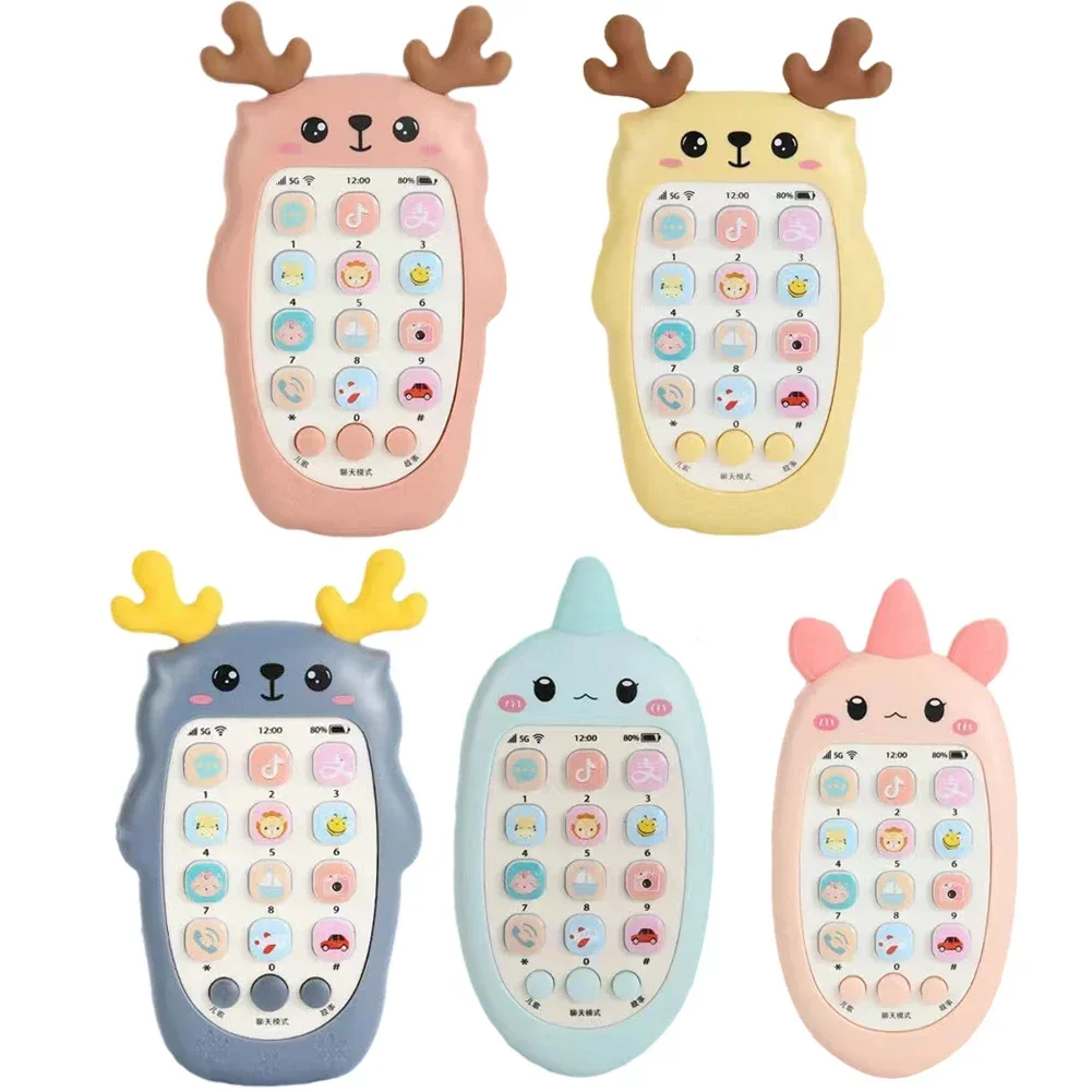 Baby Phone Toys Bilingual Telephone Teether Music Voice Toy Early Educational Learning Machine Electronic Children Gift Baby Toy thumbnail 2