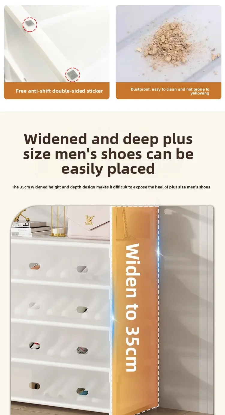 Multi-layer Door-mounted Shoe Hat Rack - Simple Assembly Household Integrated Multi-functional Storage Cabinet for Home Use thumbnail 3