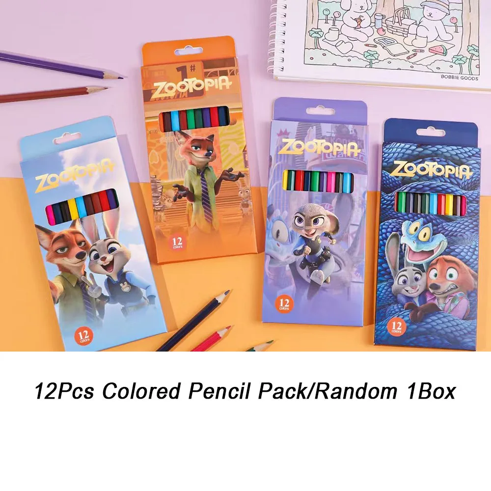 12Pcs Disney Zootopia 2B Pencils Wood Graphite Sketch Pencils Set Smooth Writing for School Office Drawing Sketching thumbnail 4