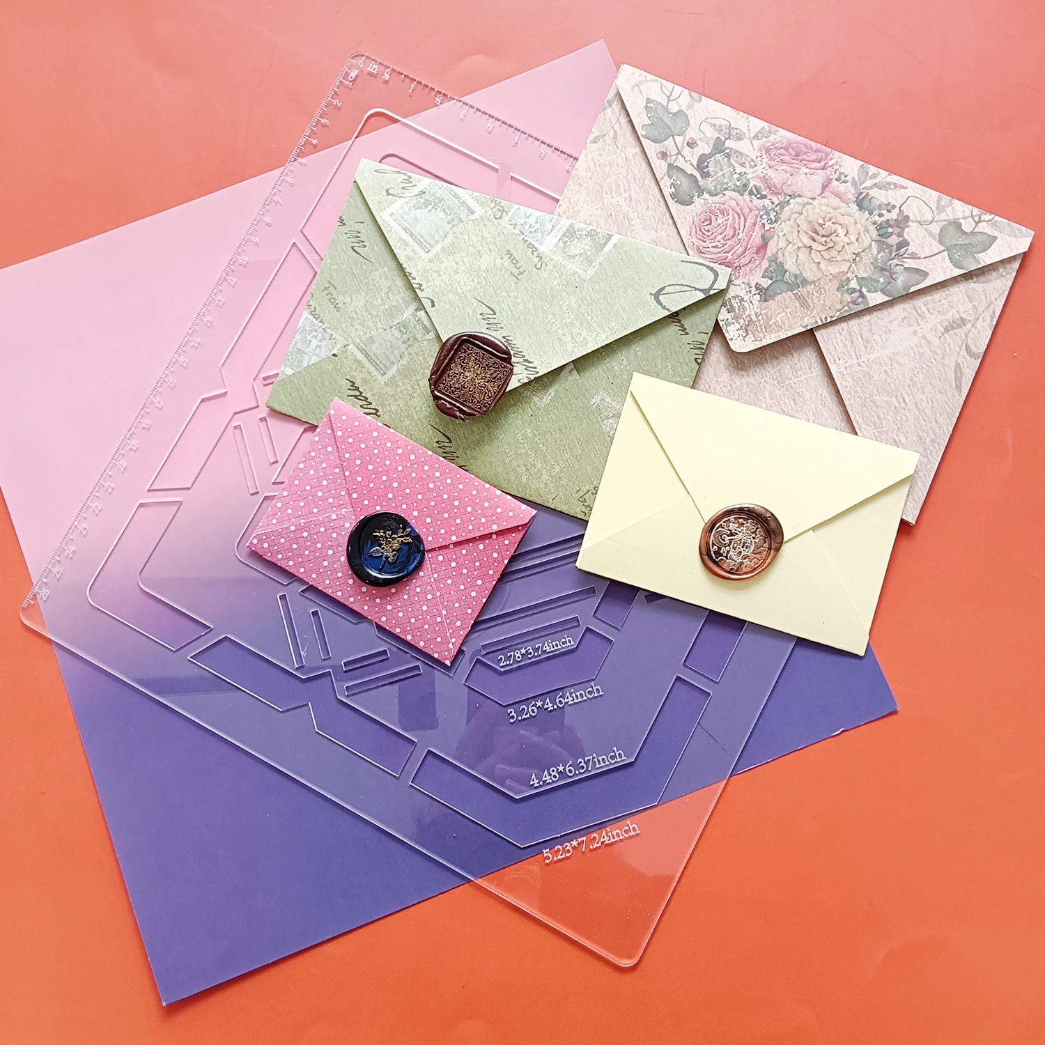 Alinaute 4 Sizes In 1 Envelope Maker Guide Card Envelope Making Template Tool For Paper Craft Handmade Card thumbnail 5