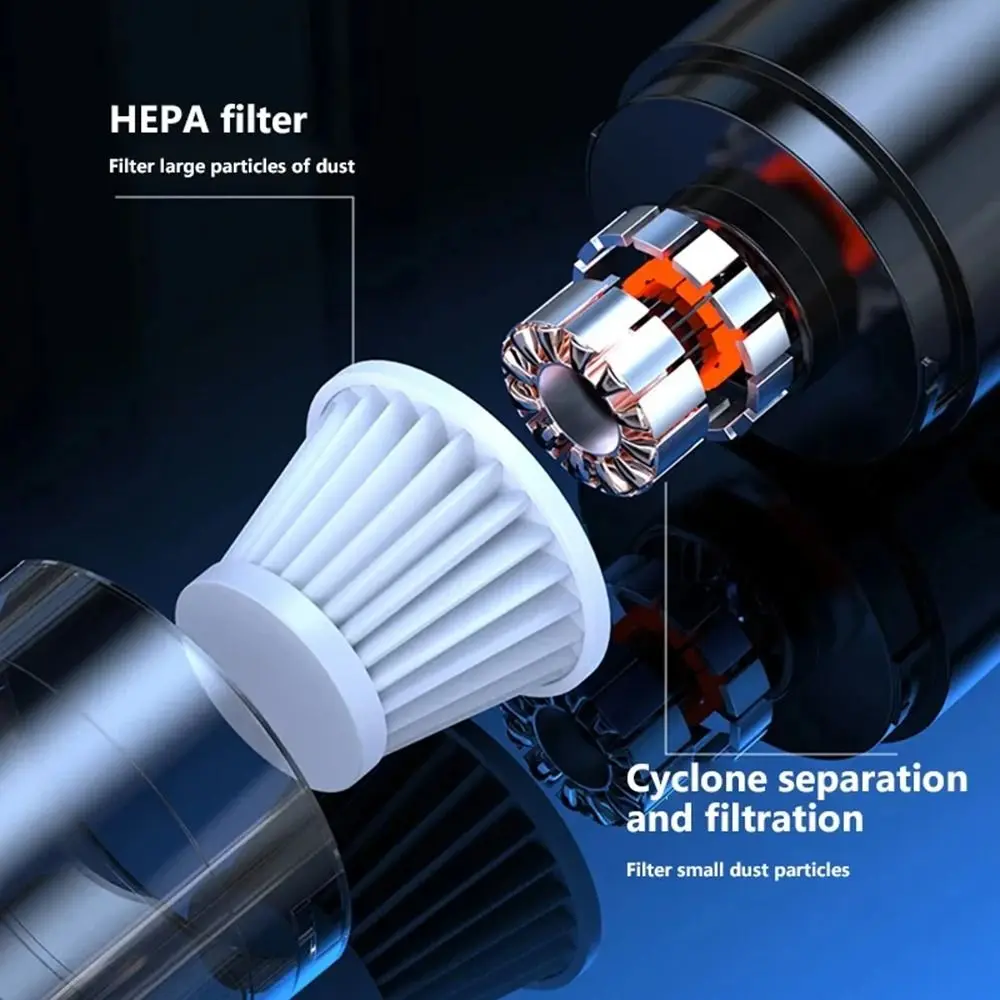 Powerful Suction Car Dust Collector Set Electric Cordless Car Vacuum Cleaner Low Noise Detachable Handheld Vacuum Home Cleaning thumbnail 3