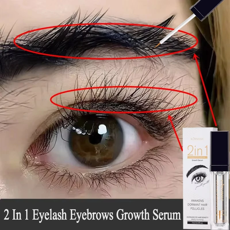 2 in 1 Eyebrow and Eyelash Growth Serum 7 Days Natural Eyelash Enhancer Longer Thicker Lengthening Curling Eyelashes Makeup*2026 thumbnail 2