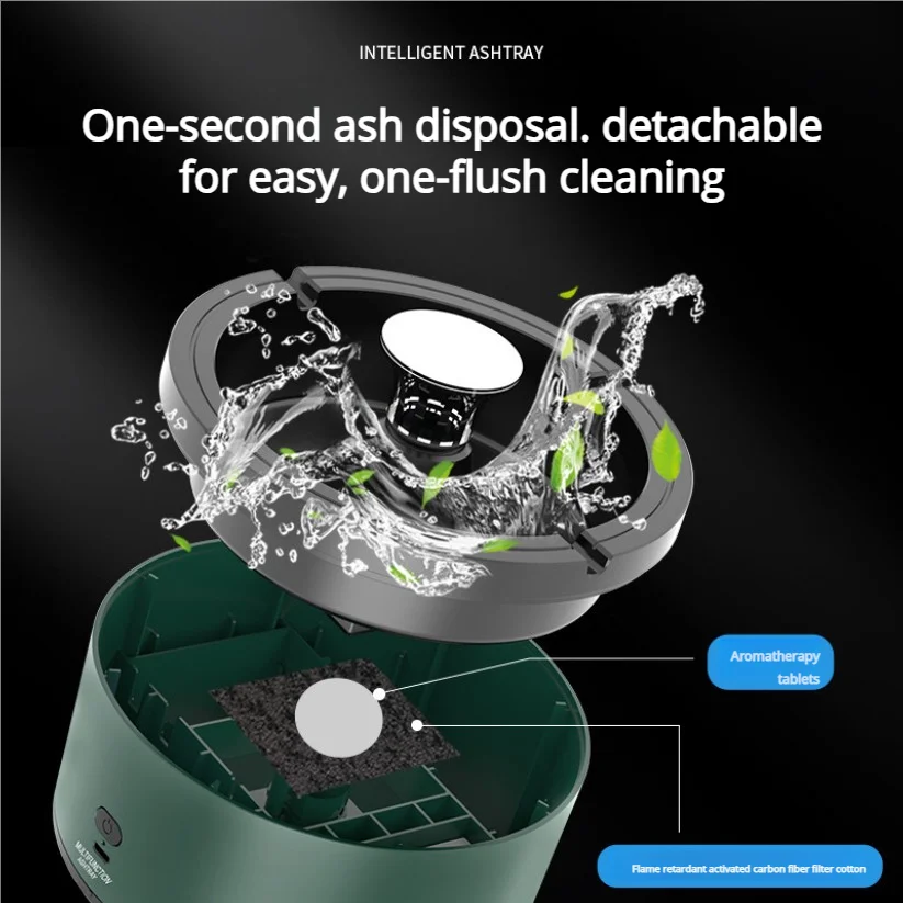 Usb Charging Intelligent Ashtray Air Purifier Instantly Removes Second-hand Smoke And Tobacco Smell thumbnail 2