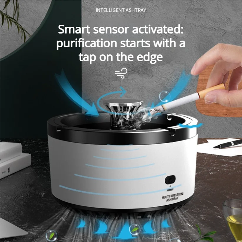 Usb Charging Intelligent Ashtray Air Purifier Instantly Removes Second-hand Smoke And Tobacco Smell thumbnail 3