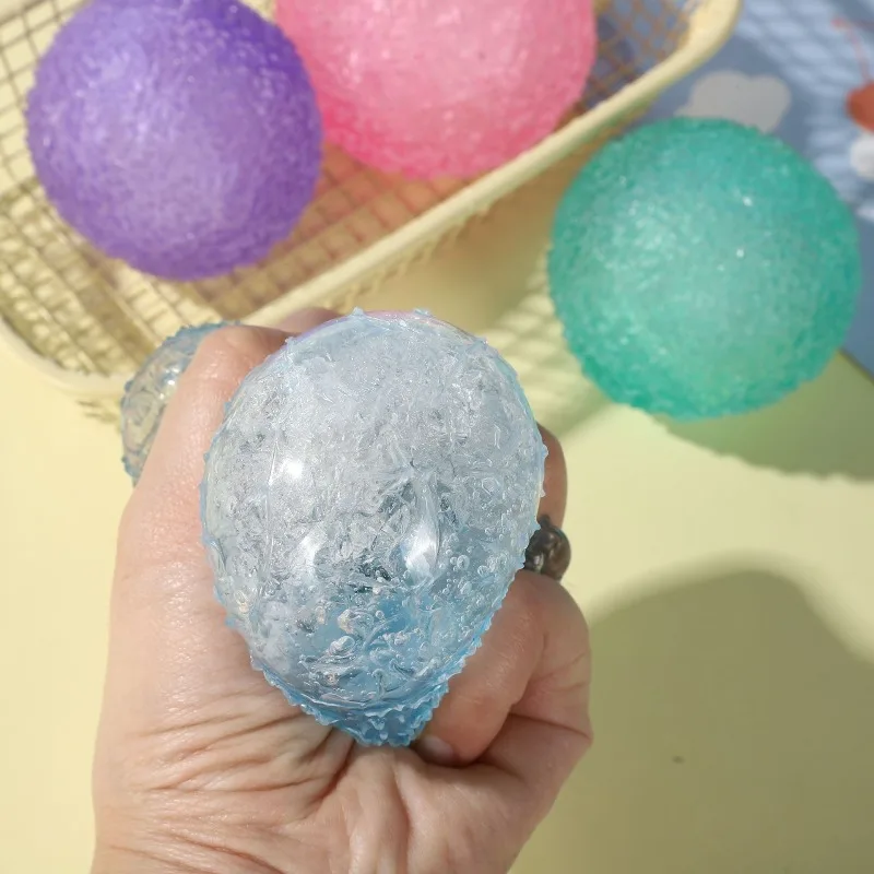 Ice Ball Maltose Squishy Toys Blue Mochi Sensory Fidgets Toy Simulated Transparent Anti Stress Slow-rebound Decompression Toy thumbnail 2