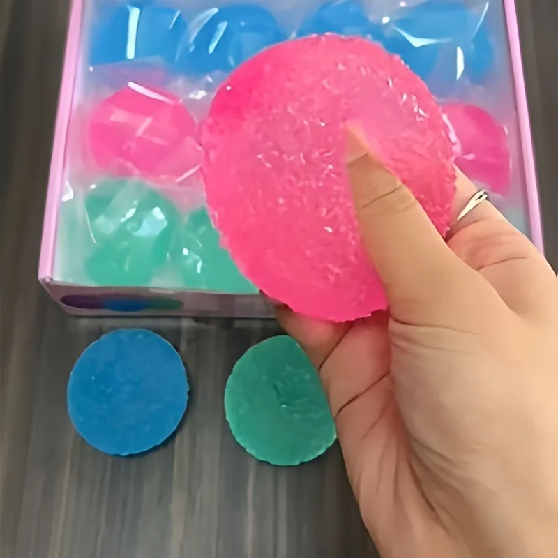 Ice Ball Maltose Squishy Toys Blue Mochi Sensory Fidgets Toy Simulated Transparent Anti Stress Slow-rebound Decompression Toy thumbnail 3
