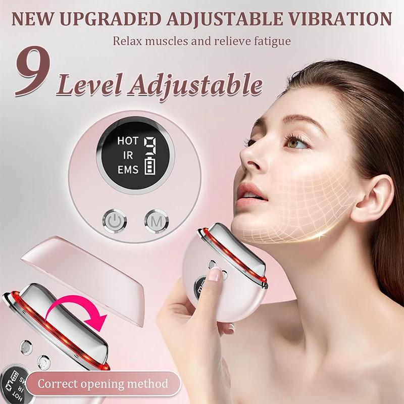 4 In1 Vibration Scraping Massager Facial GuaSha Electric EMS Lifting Remover Nasolabial Folds Anti Cellulite Beauty Health Care thumbnail 2