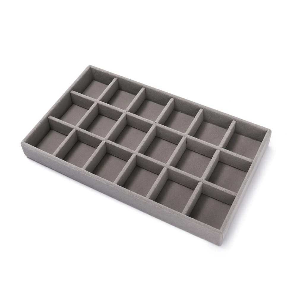 1Pcs/Lot Velvet Jewelry Display Tray Multiple Styles Portable Ring Earrings Necklace Organizer Box Drawer Jewellery Organizers thumbnail 6
