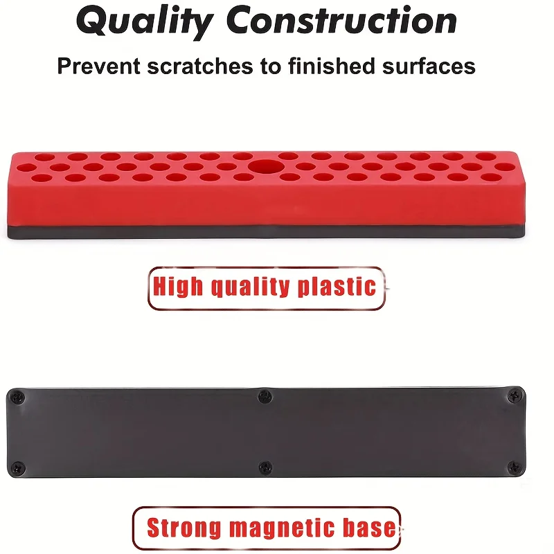 43-hole magnetic hexagonal head storage box, suitable for 1/4 inch screwdriver head, can be stored in a toolbox or drill bit sto thumbnail 5
