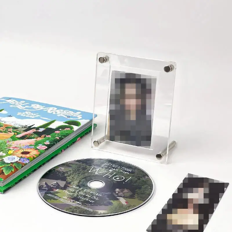 CD Picture Acrylic Display Stand Photo Frame Transparent Idol Picture Frame Ins CD Small Cards Display Holder Room Desktop Decor thumbnail 3