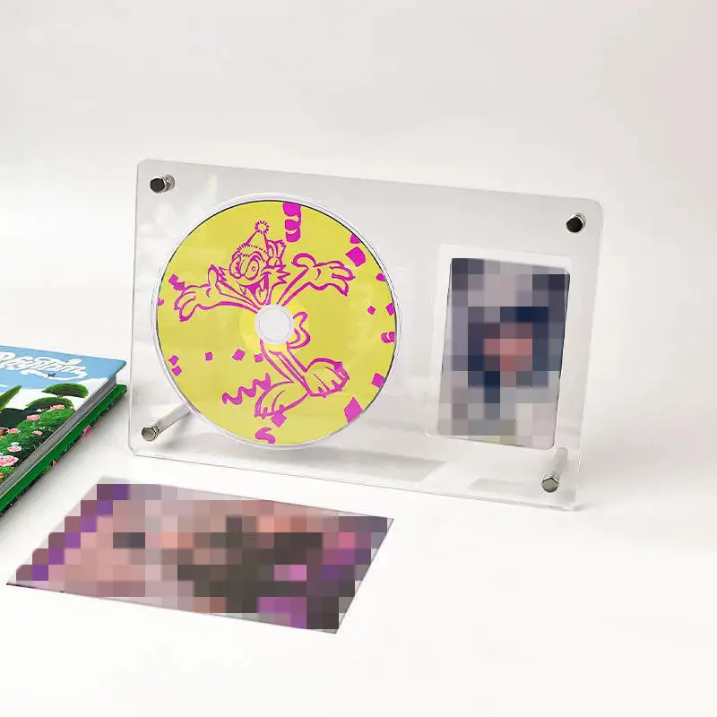 CD Picture Acrylic Display Stand Photo Frame Transparent Idol Picture Frame Ins CD Small Cards Display Holder Room Desktop Decor thumbnail 5