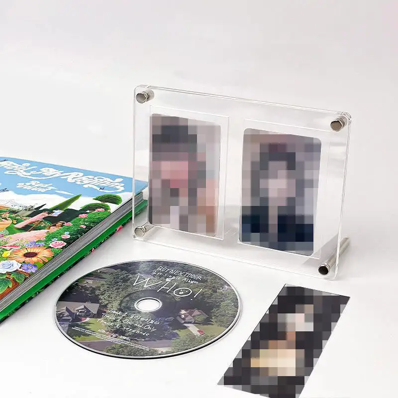 CD Picture Acrylic Display Stand Photo Frame Transparent Idol Picture Frame Ins CD Small Cards Display Holder Room Desktop Decor thumbnail 4