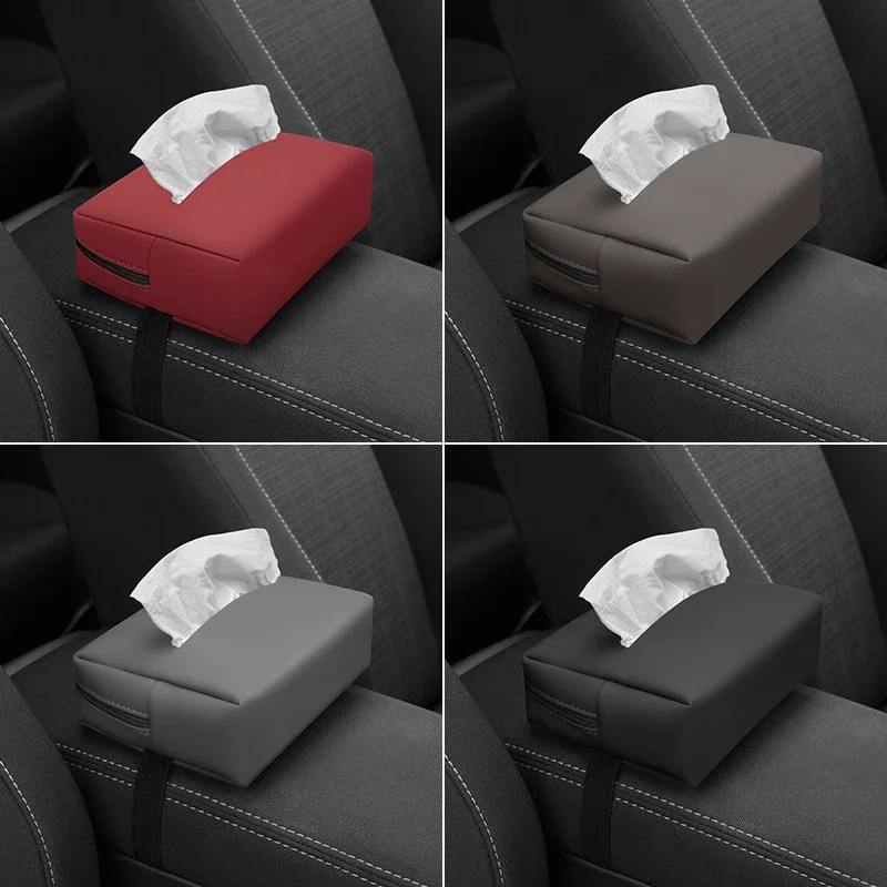1PC Car Tissue Box Sunshade Seat Backrest Suspension Tissue Box Car Armrest Box Tissue Storage Box Car Storage Organization