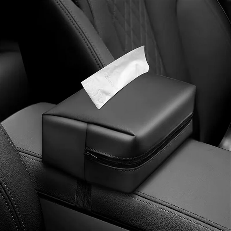 1PC Car Tissue Box Sunshade Seat Backrest Suspension Tissue Box Car Armrest Box Tissue Storage Box Car Storage Organization thumbnail 3