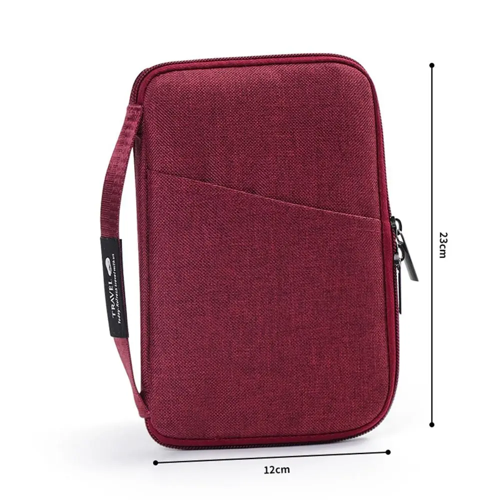 Travel Accessories Travel Wallet OX Cloth Zipper Family Passport Holder Ticket Holder Passport Protective Cover Document Case
