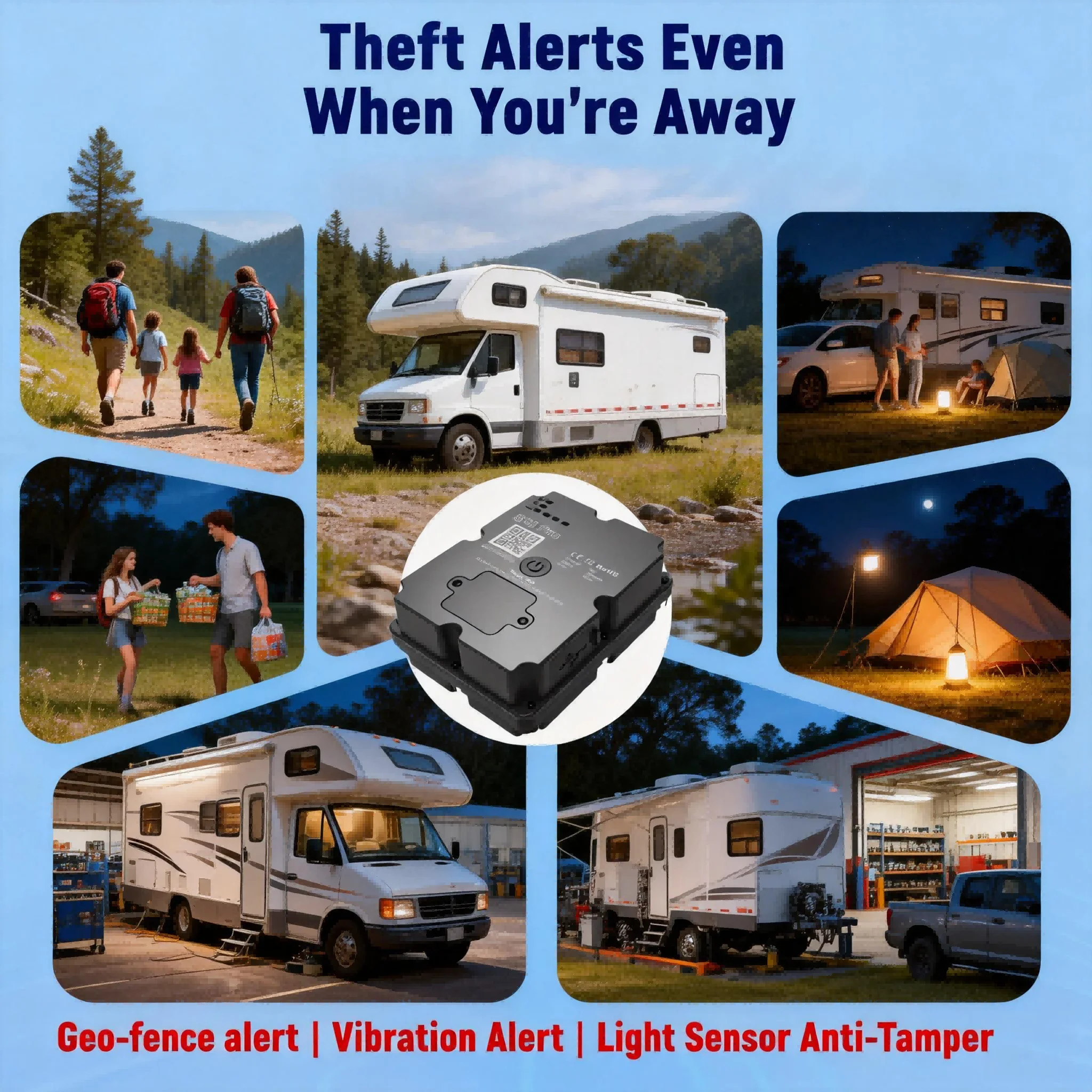 GPS Tracker for RV Van Life Camper Motorhome Real Time Tracking Anti Theft SOS 4G Global Portable Waterproof Subscription thumbnail 3