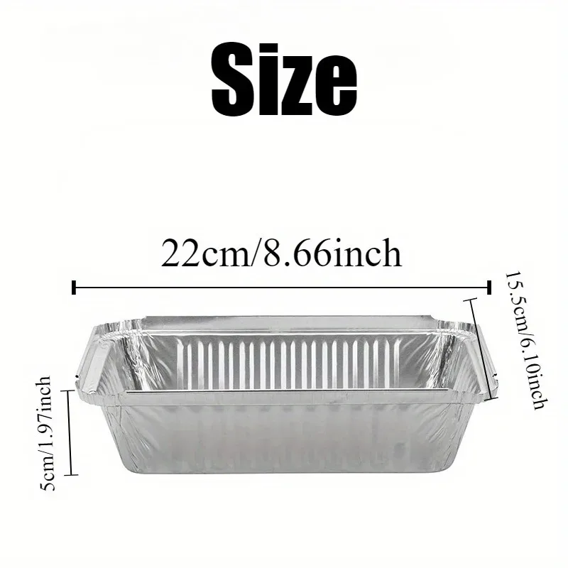 10/20/30PCS Disposable Aluminum Foil Trays Tin Pans Non-Stick Air Fryer Oven Cooking Barbecue Picnic Household Kitchen Tool thumbnail 2