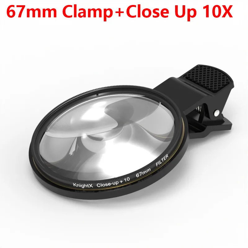 52mm 58mm 67mm Lens Filter Phone holder Clip Macro 10+ for Smartphone thumbnail 3
