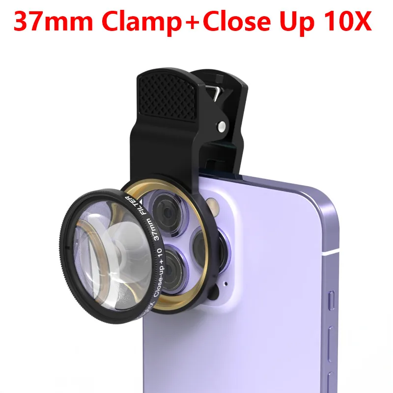 52mm 58mm 67mm Lens Filter Phone holder Clip Macro 10+ for Smartphone thumbnail 4