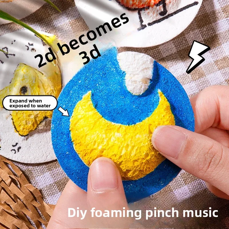 Kids Art Supplies 3D Magic Foam Texture Painting DIY Drawing Kit Educational Sponge Canvas Craft Board for Children Activity thumbnail 4