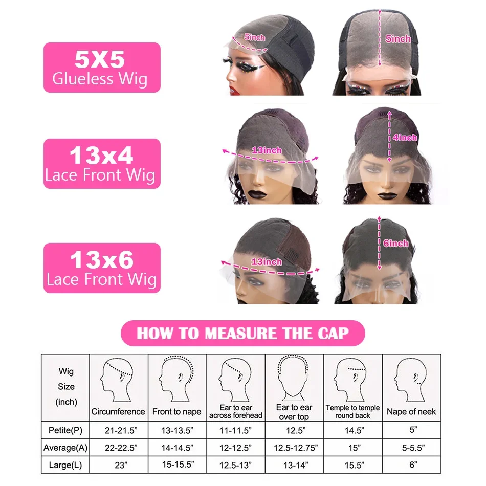 250 Density Human Hair Body Water Wave 5x5 Glueless Lace Frontal Wigs 13x6 HD Lace Front Wig 40 Inch Natural Black Clourse Loose thumbnail 6