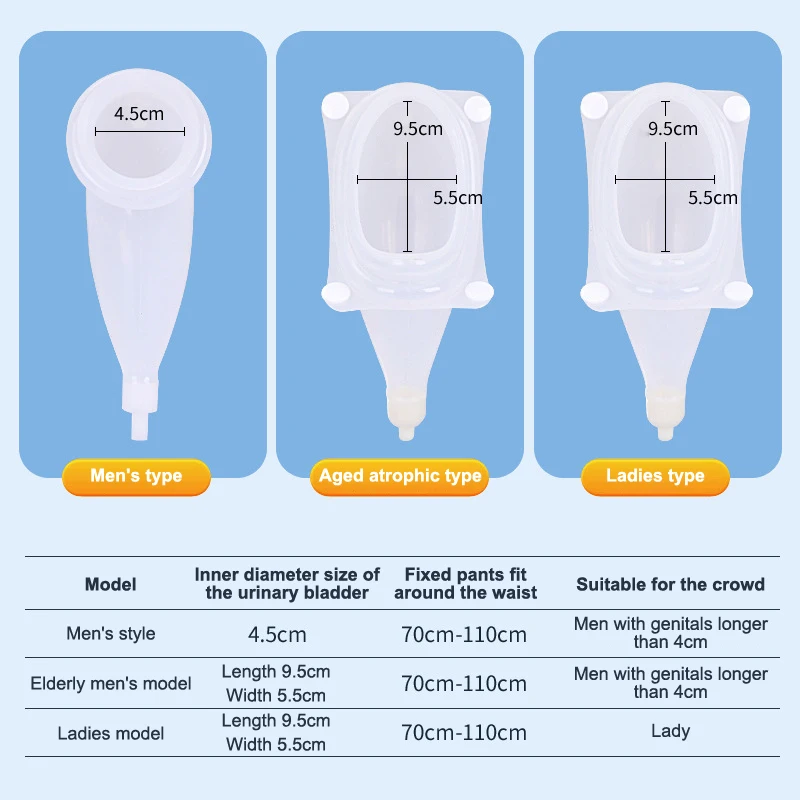 Urine Collector Silicone Reusable Male Elderly Women Urine Collection Bag Toilet Hypo-allergenic For Paralysis Bedridden Patient thumbnail 6