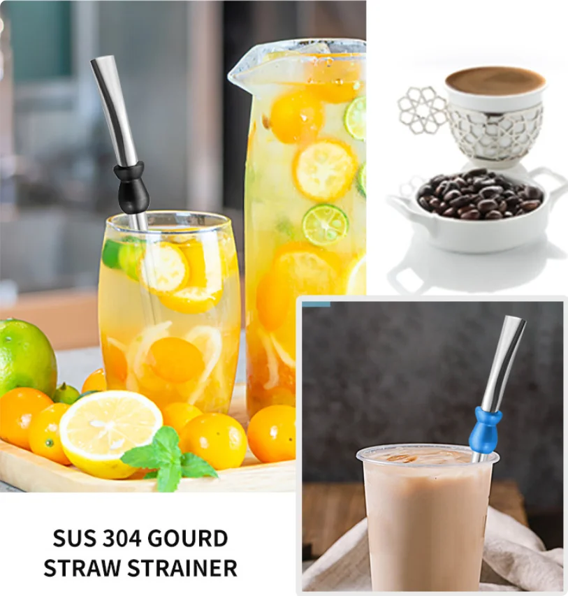 Hot Sale Reusable Straw Spoon Stainless Steel 304 Tea Filter Yerba Mate Bombilla Coffee Spoons Milk Drinking Kitchen Tools thumbnail 6