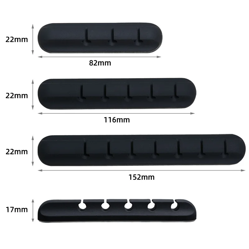 Cable Cord Wire Organizer Silicone USB Cable Winder Management Clips Self Adhesive for Mouse Keyboard Headset Car For iPhone thumbnail 2