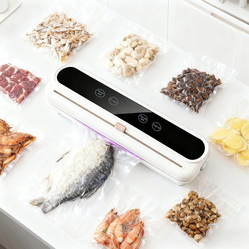 Electric Vacuum Sealer for Home Dry/Wet Food Sealed Packaging Kitchen Food Storage Seal UV Sterilization Built-in Cutter Knife thumbnail 4