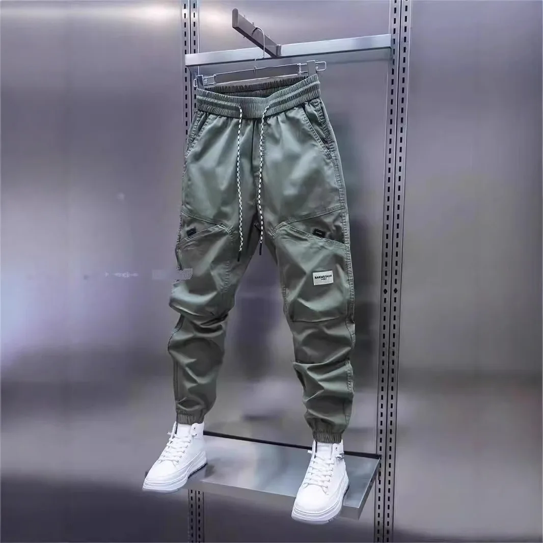 Men's Casual Loose Trousers Summer Loose Cuffed Pants Simple Style Nine Points Trousers Daily Wear Sporty Straight Leg Trousers thumbnail 3
