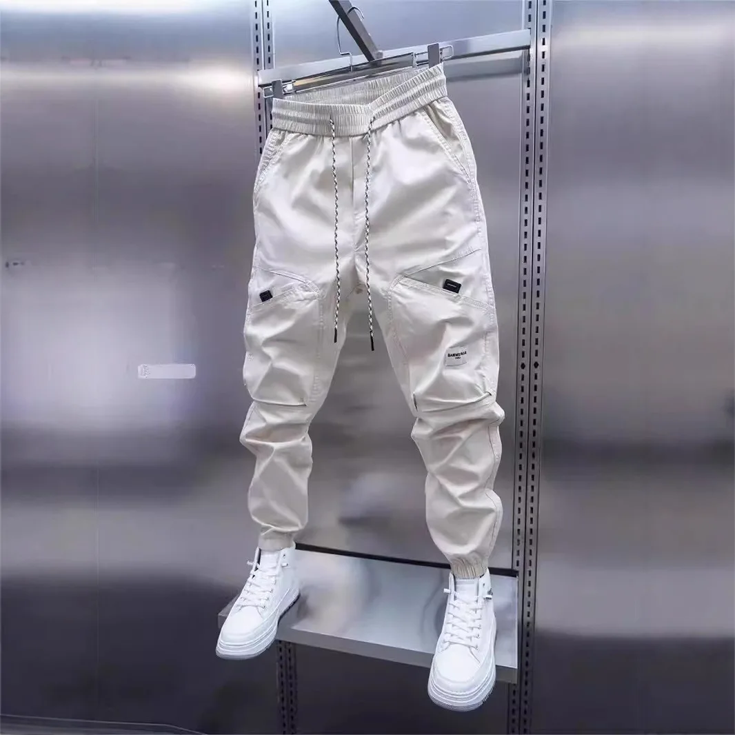 Men's Casual Loose Trousers Summer Loose Cuffed Pants Simple Style Nine Points Trousers Daily Wear Sporty Straight Leg Trousers thumbnail 2